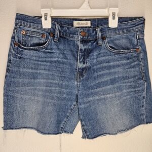 Madewell Blue The Slim Boy Jean Denim Shorts, Size‎ 28
